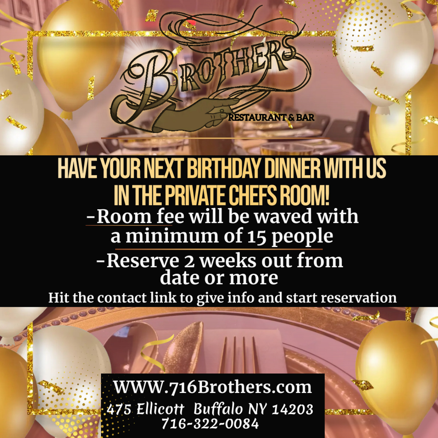 Private Dining, Private Dining Room Buffalo, NY Brothers Restaurant